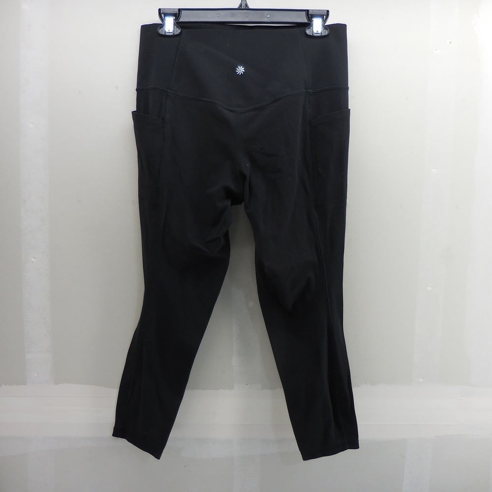 Athleta Salutation Stash 7/8 Tight Black High Rise Leggings Pockets 531321 L